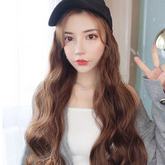 European and American-style faux hair for girls—high-temperature silk cap-integrated wigs, baseball cap-style long curly wigs—wholesale from the manufacturer