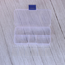 小号10格透明塑料收纳盒 串珠带十格保险丝分装美甲片渔具盒子