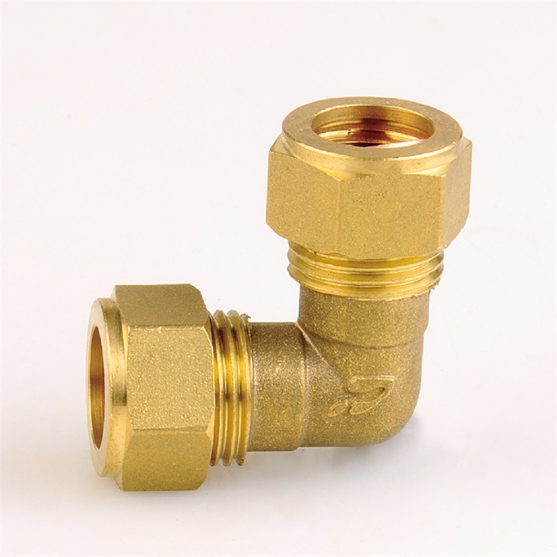 【诸暨永迪】22 35 紫铜管卡套直角太阳能卡套弯头厂家生产