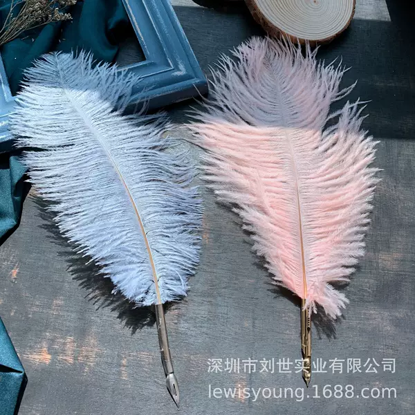 Dip Pen Pen ostrich feather dip pen single English writing brush