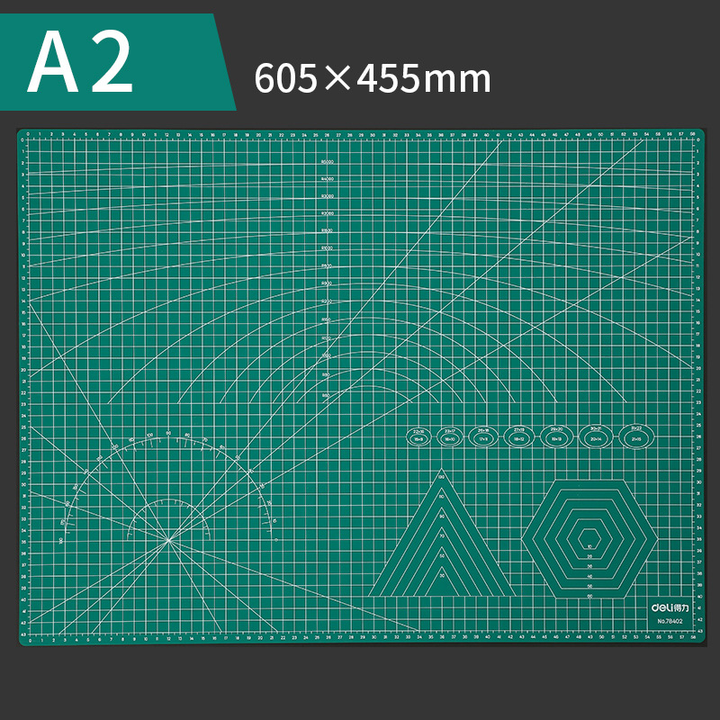Cutting mat, mouse, green pack PVC, A4