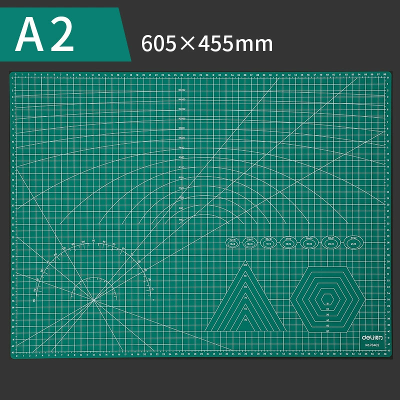 Cutting mat, mouse, green pack PVC, A4