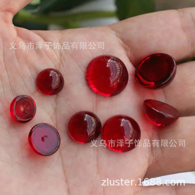 Round Ring Surface Imitation Ruby Red Agate Color Crystal Glass Patch Jewelry DIY Accessories Wholesale Ring Jewelry Round Ring Surface Imitation Ruby Red Agate Color Crystal Glass Patch Jewelry DIY Accessories Wholesale Ring Jewelry