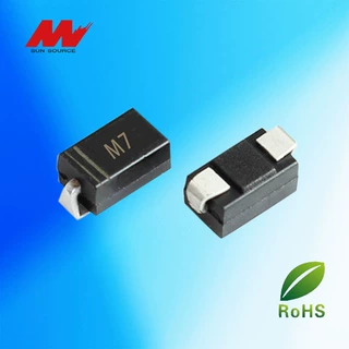 贴片整流二极管M7 1A1000V SMA DO-214AC封装原厂直销晟鑫源