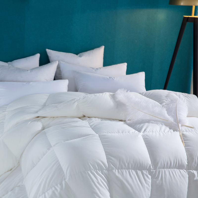 柔赛丝羽绒被面料 80*50D柔赛丝防绒布料 不钻绒仿羽布被芯面料