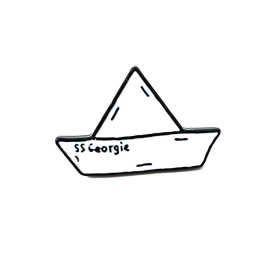 折纸滴油胸针饰品 SS Georgie 玩具折纸船徽章 背包外套装饰