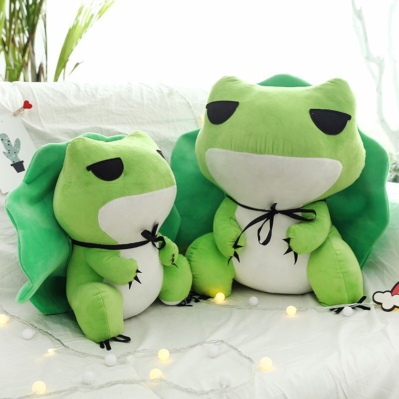 Factory direct supply Net Red Travel Frog peripheral pillow soft down cotton doll plush toy doll a generation