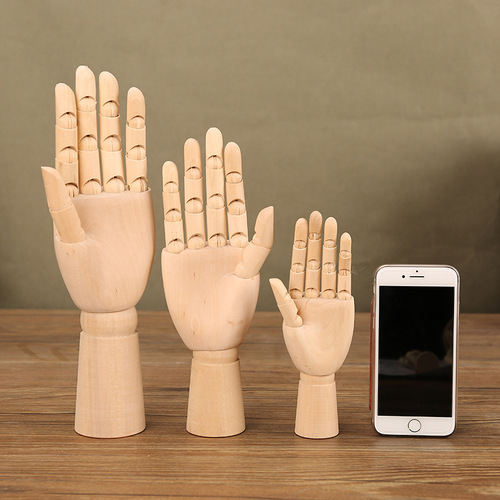 Hot-selling creative wooden human joint hand model ornaments studio office desktop rotatable personalized decorative ornaments
