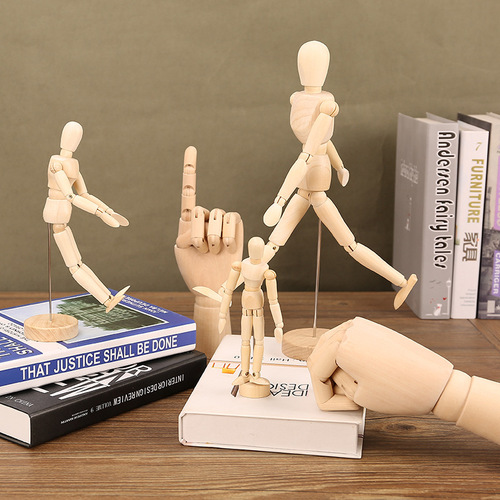Hot-selling creative wooden human joint hand model ornaments studio office desktop rotatable personalized decorative ornaments