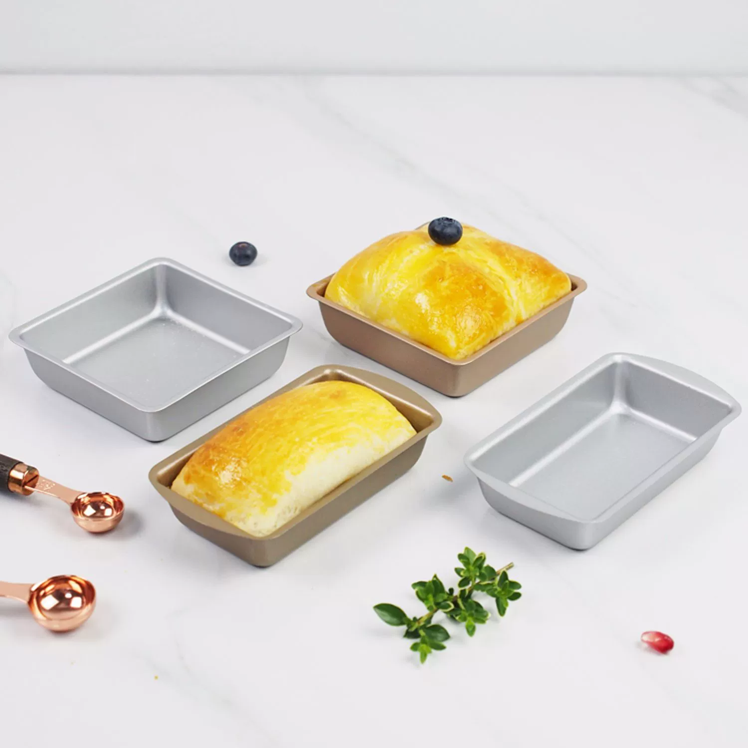 Rectangular Non-Stick Loaf Pan, Multi-Size Bake Mold (4–10.5 in), Oven & Toast Box