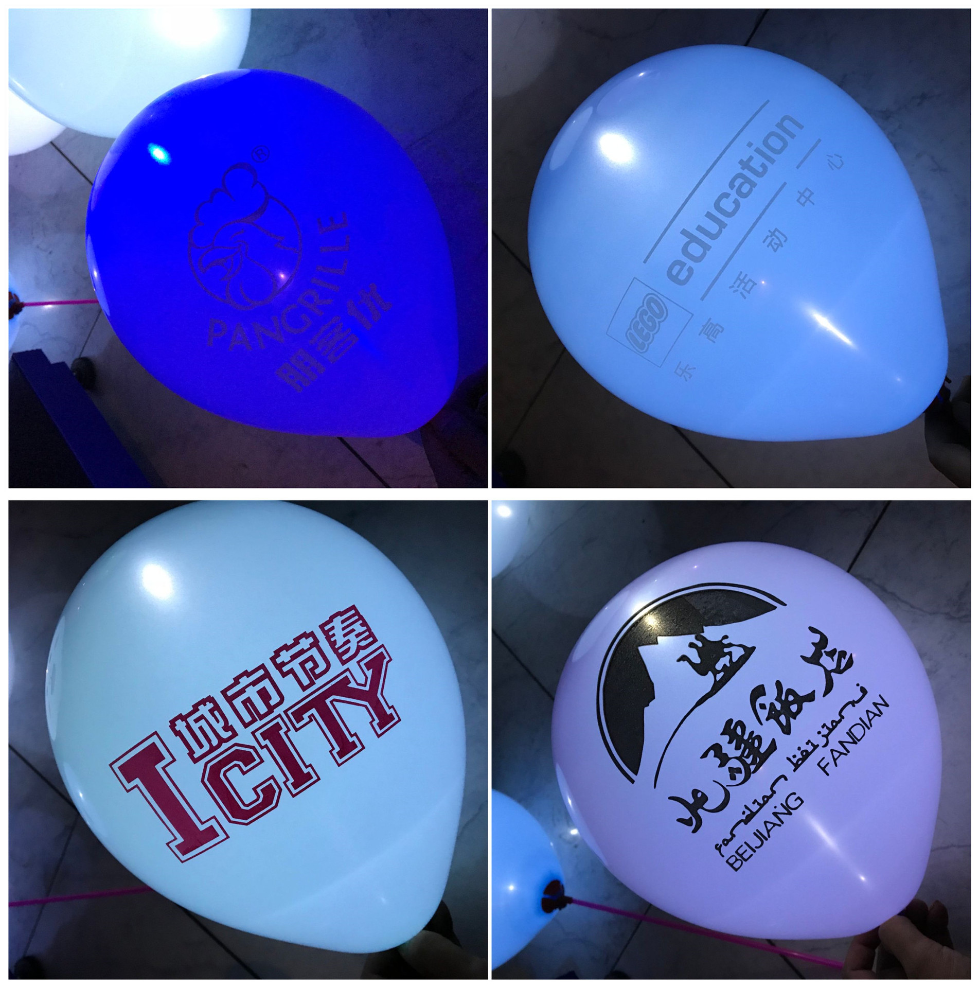 Flashing balloon for kindergarten