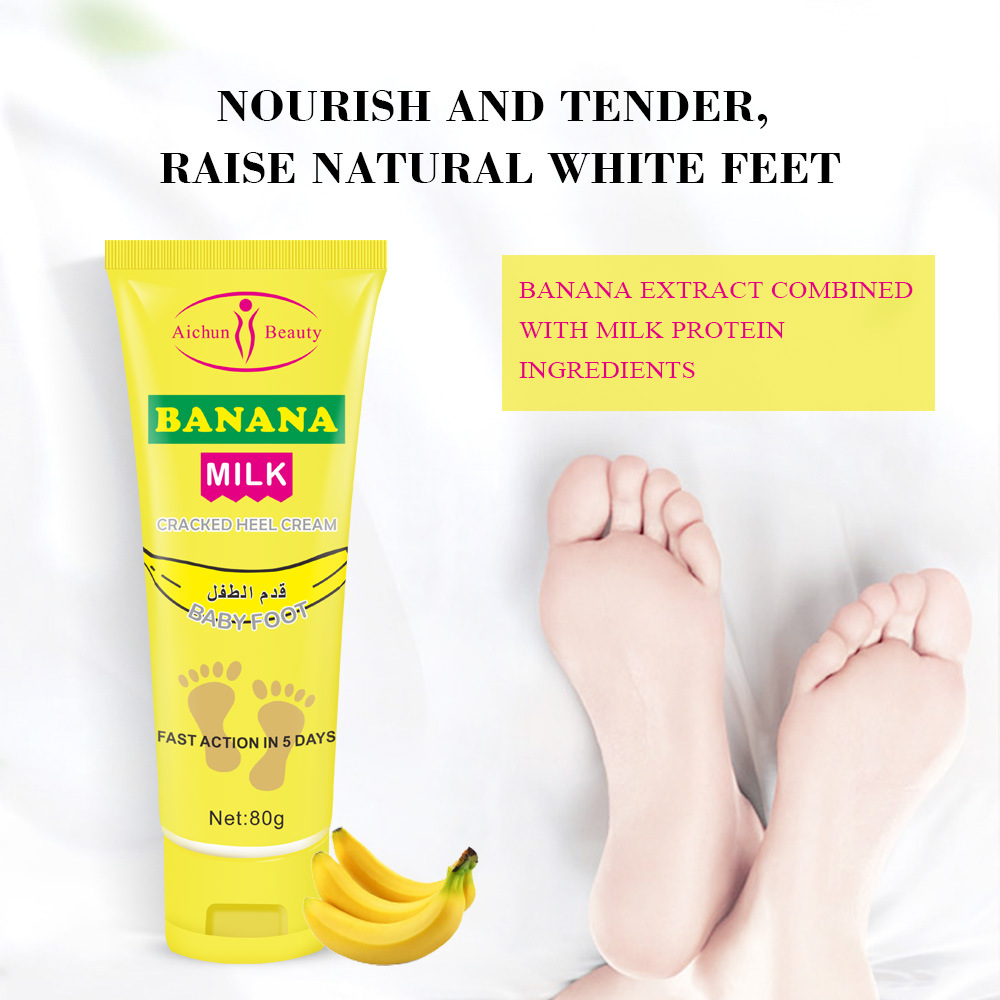 Cross-border aichun Banana Foot Cream Foot moisturizing anti-chapping 80g Foot Cream Banana Foot Cream