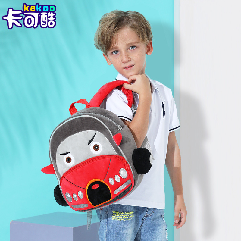 New Cute 3D Plush Convertible Toy Bag Children's Backpack Men's and Women's Backpack Kindergarten Schoolbag