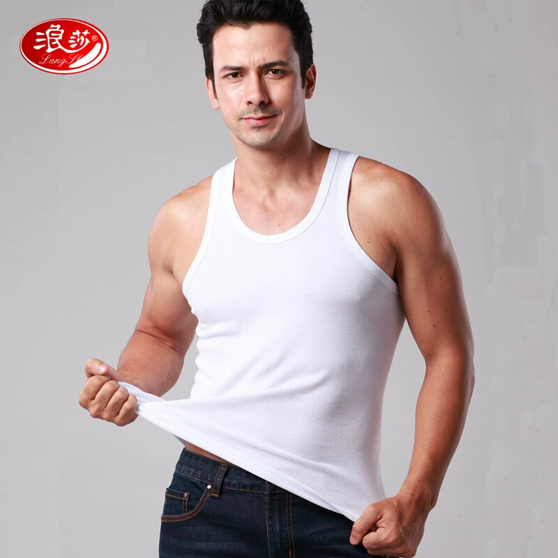 Lasa cotton summer sports body-friendly colored T-shirt sleeveless for leisure, wholesale