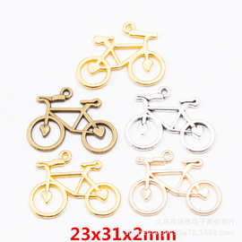 厂家直销 DIY复古锌合金饰品配件  爱心自行车 挂件3385