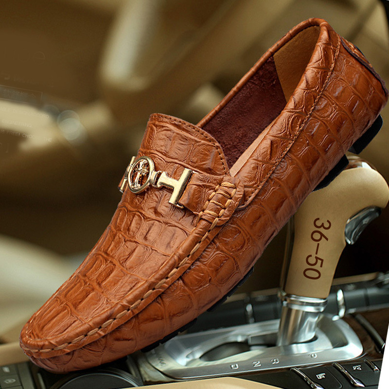 Cross-Border Spring & Fall Beanie Shoes Men's British Slip-On Shoes Genuine Leather Lazy Shoes Casual Fashion Leather Shoes Large Size Business Men's Shoes Cross-Border Spring & Fall Beanie Shoes Men's British Slip-On Shoes Genuine Leather Lazy Shoes Casual Fashion Leather Shoes Large Size Business Men's Shoes
