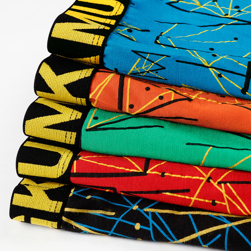 Ropa interior de los hombres boxeadores de los hombres de algodón puro suelta más tamaño personalidad juvenil transpirable boxeadores de cintura media al por mayor