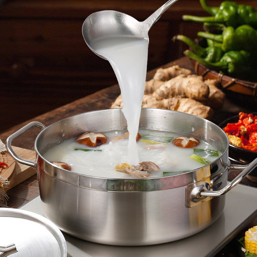 Stainless Steel Double Boiler with Lid Hot Pot, Large Capacity Thickened Clear Soup Pot for Home Use, Wholesale Hot Pots Specifically for Induction Cookers
