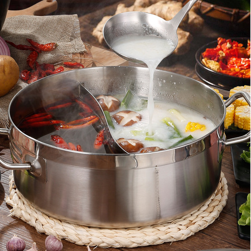 Stainless Steel Double Boiler with Lid Hot Pot, Large Capacity Thickened Clear Soup Pot for Home Use, Wholesale Hot Pots Specifically for Induction Cookers