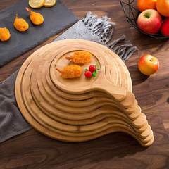Household steak baking tray bamboo wooden tray bread cake sushi cheese plate cheese tray pine wood pizza tray