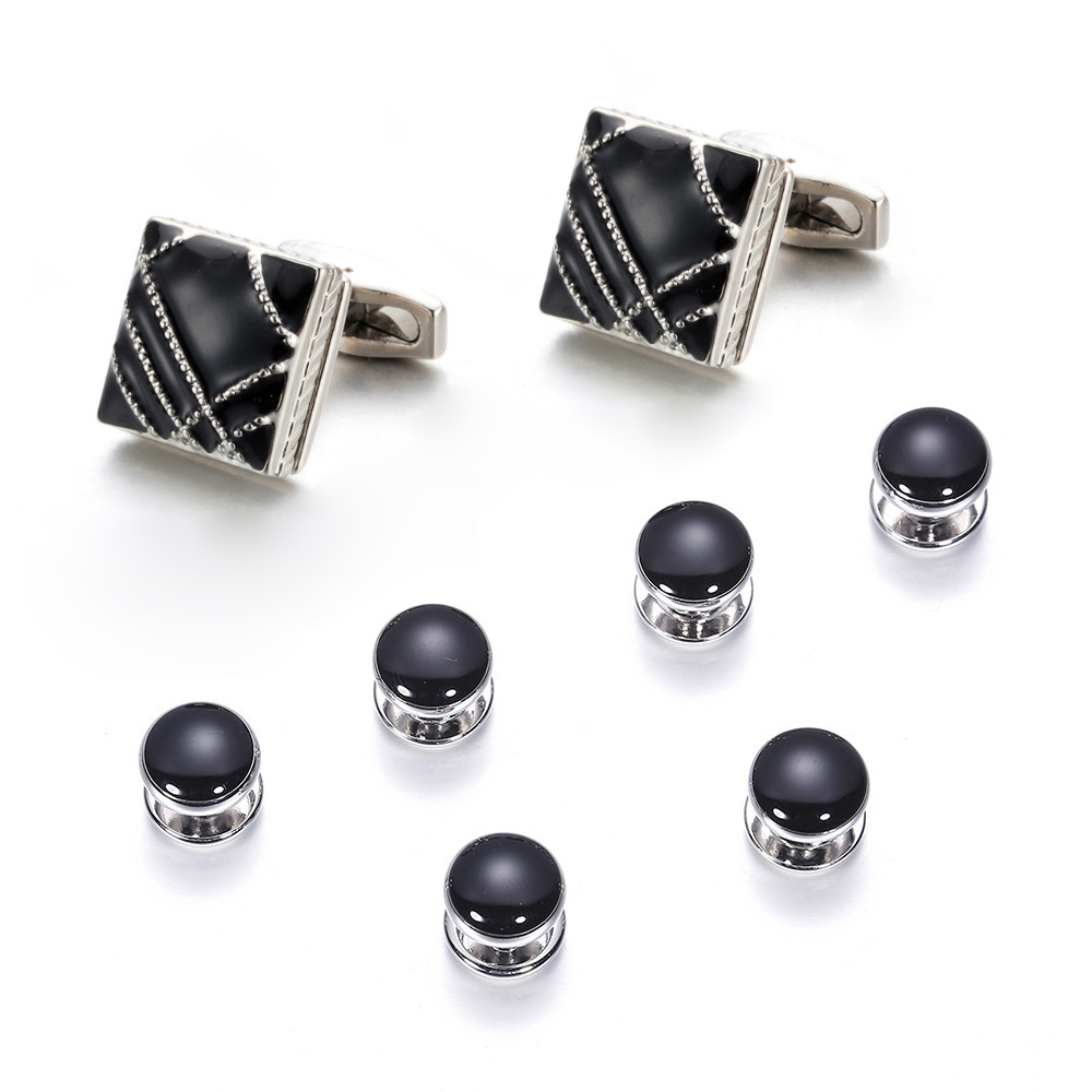 Hot sale European and American men's sleeve nails enamel fun dress buttons French shirt cuffs cufflinks 573