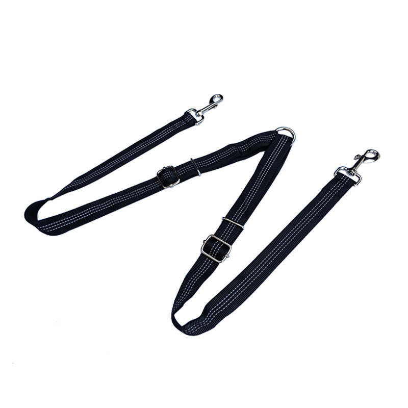 Pet Double Traction Metal Adjustable Buckle Traction Rope 2 Dogs Reflective Strap Double Dogs Mother and Dogs Traction Rope Double Dogs Traction