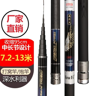 亚马逊中长节打窝竿95cm炮竿超细超轻台钓竿鱼竿变色龙大长竿