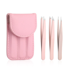 廠家不鏽鋼96修眉夾套裝斜口修眉器鋒利刮眉刀尖口眉毛夾剃毛工具