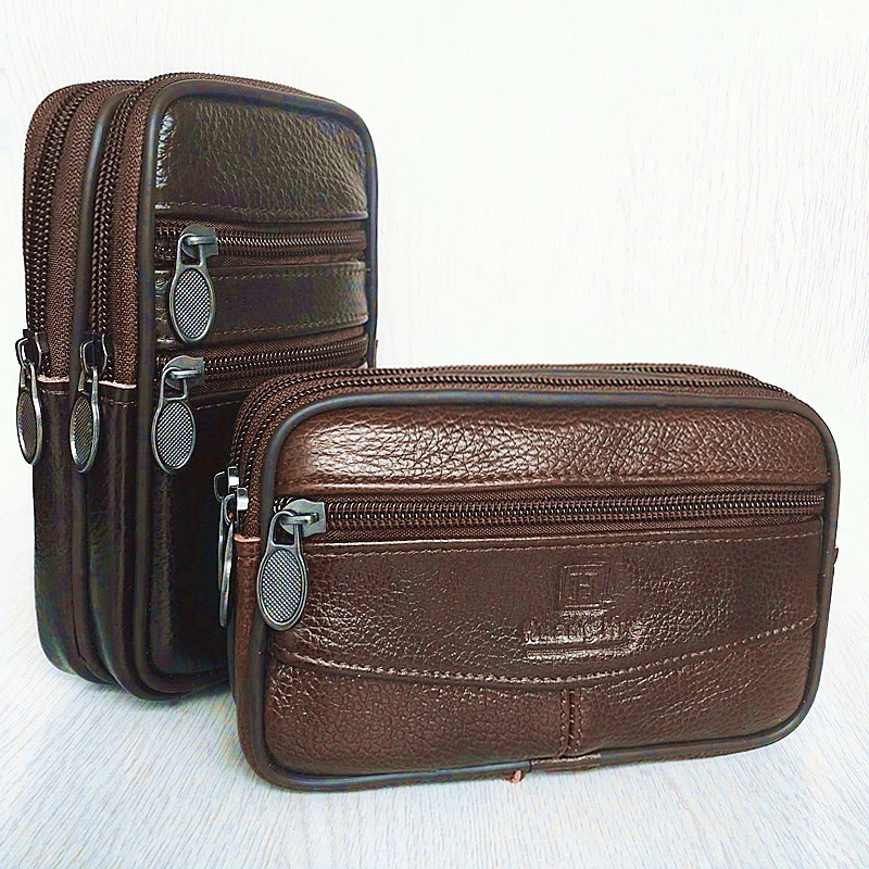 Men's Genuine Leather Mobile Phone Bag Cowhide Belt Mobile Phone Waist Bag Construction Site Mobile Phone Work Men's Waist Bag Wholesale Men's Genuine Leather Mobile Phone Bag Cowhide Belt Mobile Phone Waist Bag Construction Site Mobile Phone Work Men's Waist Bag Wholesale