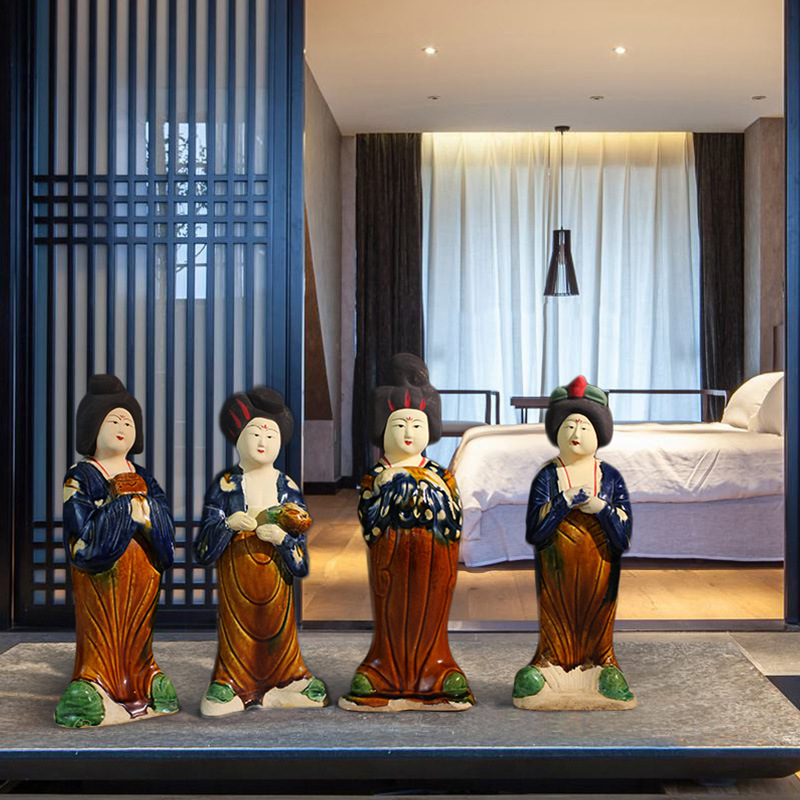 Tang Sancai Antique Lady Figurines Chinese Home Furnishing Antique Frame Decoration Tang Dynasty Beauty Tourist Souvenirs Gifts Tang Sancai Antique Lady Figurines Chinese Home Furnishing Antique Frame Decoration Tang Dynasty Beauty Tourist Souvenirs Gifts