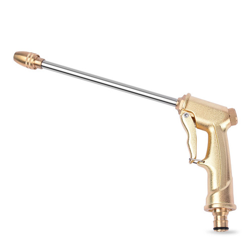 Factory Direct Selling Electroplated High-Pressure Car Wash Nozzle Household Car Wash Nozzle Garden Watering Tool Alloy Electroplated Water Gun