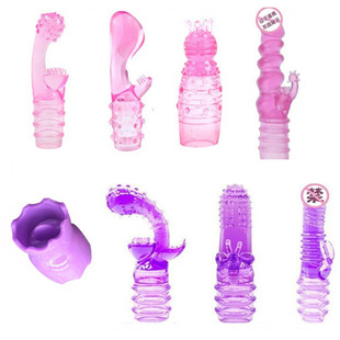 Tide cooking refers to AV stick single and double jumping egg head cover G-point massage head cover fun vibration tongue cover vibrator accessories