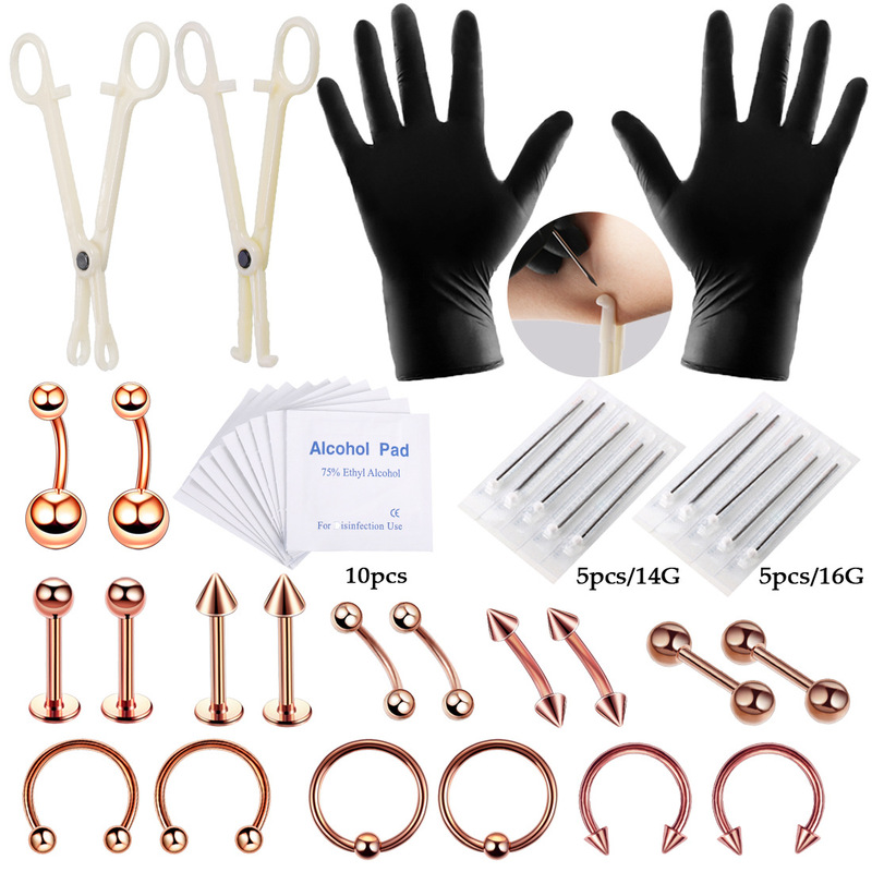 Amazon Best Selling Tattoo Piercing Tool Set 42 Pieces Lip Nail Eyebrow Ear Nail Umbilical Ring Full Body Perforation Factory Outlet Amazon Best Selling Tattoo Piercing Tool Set 42 Pieces Lip Nail Eyebrow Ear Nail Umbilical Ring Full Body Perforation Factory Outlet