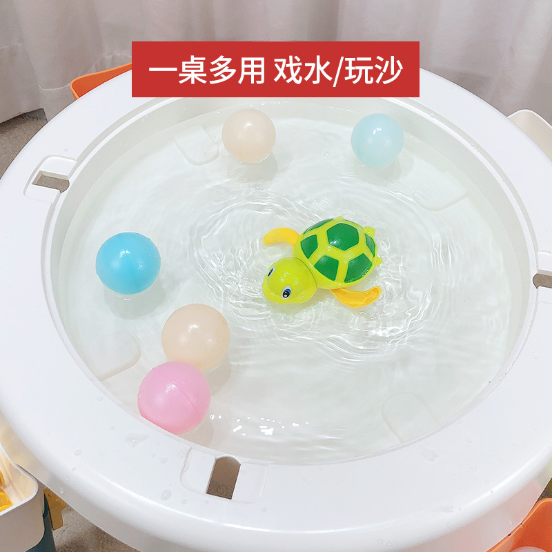 Mesa de bloques de construcción para niños pequeña vaca de madera compatible con bloques de construcción de partículas grandes mesa de juego plegable de elevación juguetes educativos para bebés