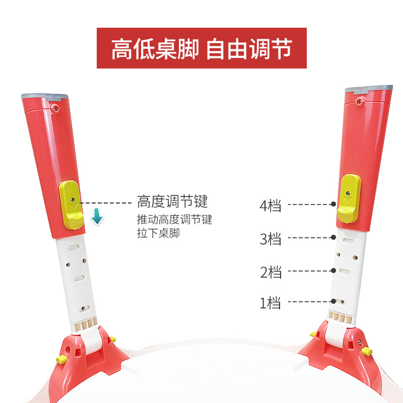 Mesa de bloques de construcción para niños pequeña vaca de madera compatible con bloques de construcción de partículas grandes mesa de juego plegable de elevación juguetes educativos para bebés