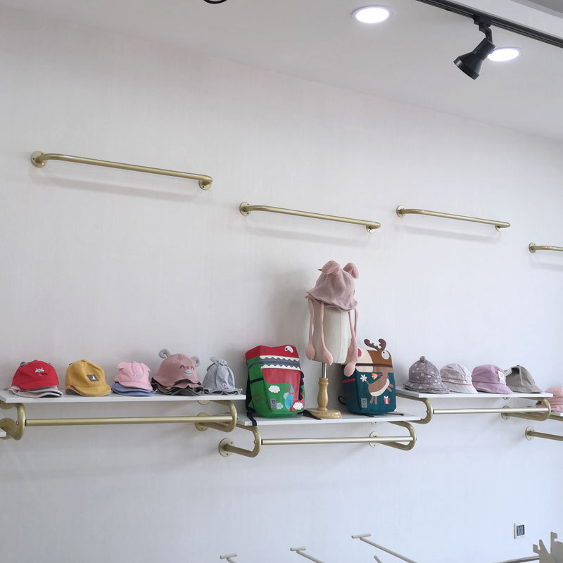 Quality clothing store display rack Wall hanger display rack side hanging wall hanger children's clothing shelf special offer Quality clothing store display rack Wall hanger display rack side hanging wall hanger children's clothing shelf special offer