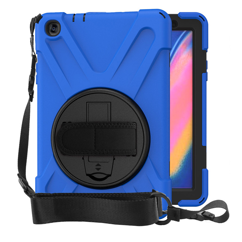 适用三星Tab A 8.0 P200海盗王旋转支架硅胶防摔平板套P205保护壳