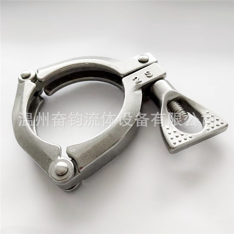 奋钧管件304快装不锈钢卫生级三节式精铸卡箍 三节卡盘 接头卡扣