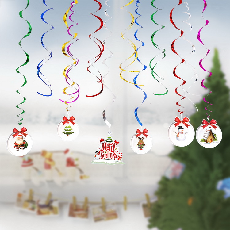 Suministro transfronterizo nueva espiral de Navidad adornos de PVC FIESTA DE Navidad adornos en espiral decoración de diseño de escena Garland