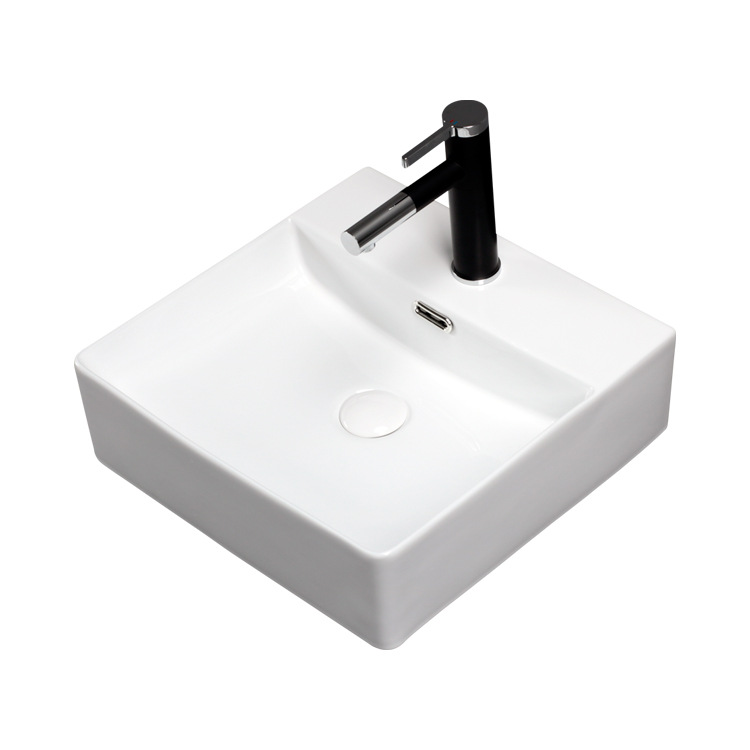 Lavabo de encimera, lavabo artístico, lavabo de cerámica integrado, lavabo Chaozhou, moderno y minimalista. image 2