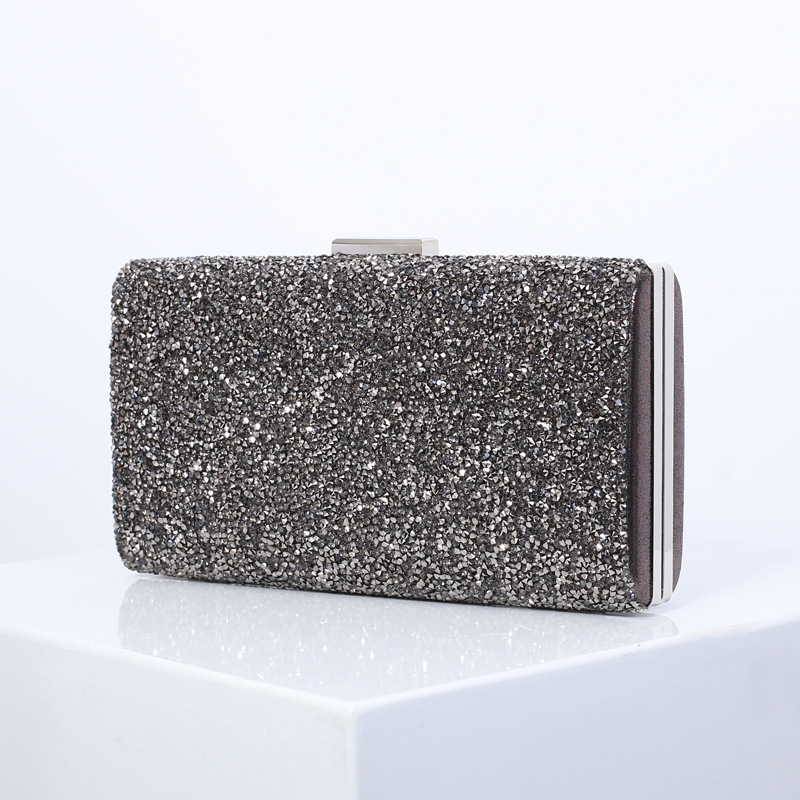 Cross-border rhinestone pu bolso de noche bolsa de embrague socialite fiesta banquete bolso de la boda europea y americana noche desgaste caja dura crossbody bolso de las mujeres