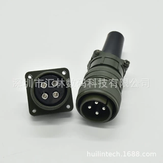 绿色接头圆形连接器MS3106A-22-22P MS3102 22-22S航空插头直头