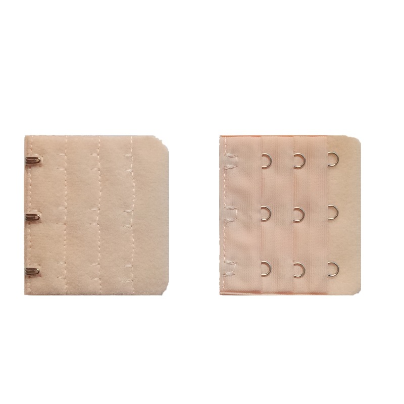 Hebilla de extensión de sujetador de acero inoxidable de tres filas Hebilla de extensión de ropa interior de 3 botones Tarjeta de color de entrega directa de fábrica