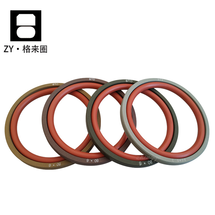 厂家供应油缸活塞孔用四氟 铜粉组合 格莱圈 ST型密封件  STD