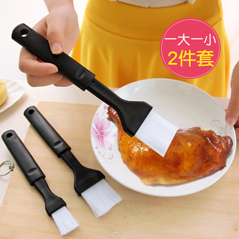 Outdoor long handle barbecue brush Silicone seasoning brush oil brush baking cake tool seasoning brush 2 pack