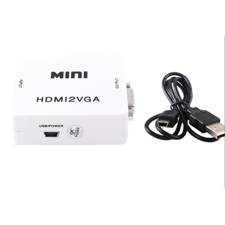 HDMI 转 VGA 转换器 带音频 HDMI2VGA 1080p 视频转换