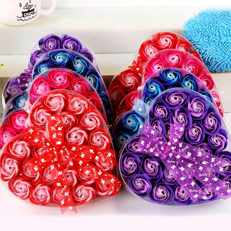 情人节礼物24朵玫瑰香皂花婚庆乔迁创意小礼品生日礼物伴手礼