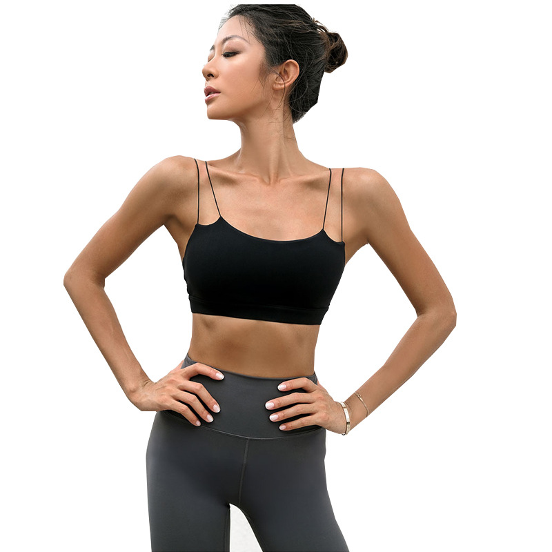 Chaleco deportivo para mujer 2019 nuevo pecho envuelto a prueba de golpes Correa delgada para el hombro belleza espalda yoga fitness Sling danza entrenamiento top