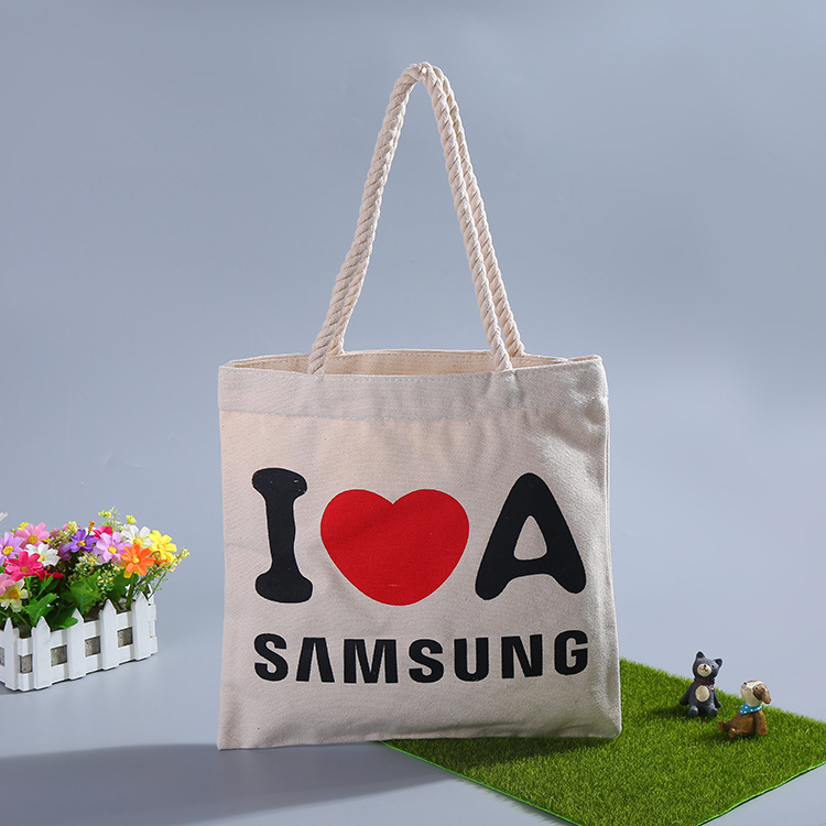 时尚手提帆布袋定制单肩帆布包女创意购物棉布袋空白手提帆布袋