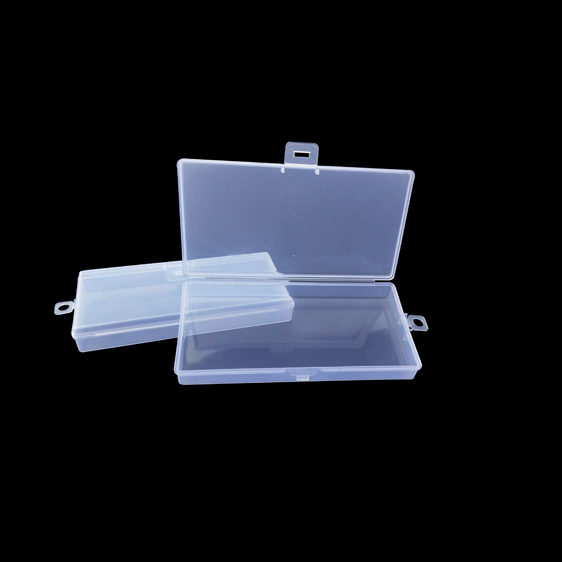 Caja de muestra de plástico rectangular transparente caja vacía caja de inyección a juego cero caja de embalaje caja de almacenamiento de herramientas caja al por mayor PP largo